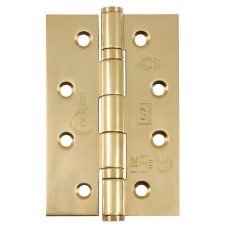 Eclipse Ball Bearing Grade 7 Butt Fire Door Hinge - 102 x 67 x 2mm - Polished Brass - Pair