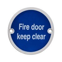Exel Fire Door Keep Clear Door Sign - 75...