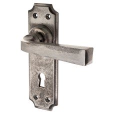 Olde Forge Polished Iron Keyhole Lock Door Handle - York Range - 152 x 48mm