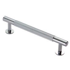 Carlisle Brass 12.5mm Lines T-Bar Cabinet Pull Handle - 128mm Centres - Polished Chrome
