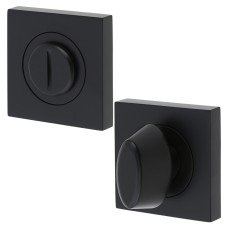 Serozzetta by Carlisle Brass Square Bathroom Turn & Release - 50mm Diameter - Matt Black