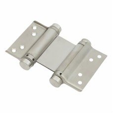 Double Action Self Closing Spring Hinge - 76mm Length - Satin Stainless Steel - Pair