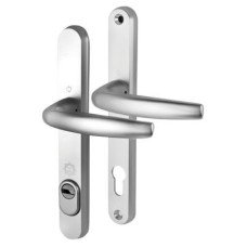 Hoppe PAS24 1530/3259N uPVC Multipoint Door Handle - Long Plate - 92mm c/c - 70mm door - Silver