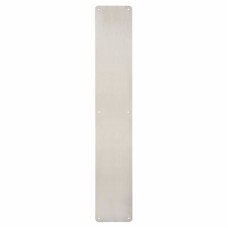 Exel Stainless Steel Plain Finger Plate - 600 x 100 x 1.5mm - Satin