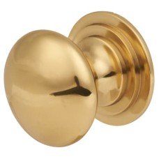 Exel Victorian Turned Round Cabinet Knob - 32mm Diameter - Polished Brass Exel Victorian Turned Round Cabinet Knob - 32mm Diameter - Polished Brass