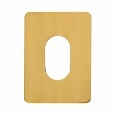 Souber Jumbo Adhesive Fixing Escutcheon - 65.5 x 47.6mm - Oval - Polished Brass