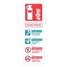 Exel Foam Extinguisher Sign - 100 x 300mm - Rigid Plastic