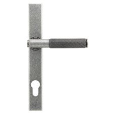 From The Anvil Brompton uPVC Slimline Knurled Multipoint Door Handle - 92mm c/c - Pewter