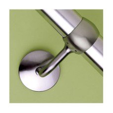 Rothley 40mm Handrail System - Connecting Wall Bracket - Brushed Nickel