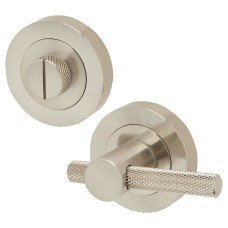 Jedo by Frelan Knurled Easy Bathroom Turn & Release - 50mm Diameter - Satin Nickel