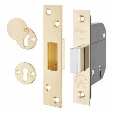 Legge Heavy Duty BS3621:2007 5 Lever Deadlock - 68mm Case - 45mm Backset - Polished Brass
