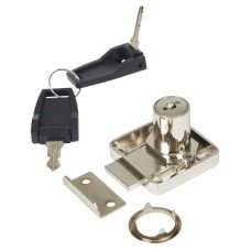 Cylinder Deadbolt Drawer Lock - 18 x 22mm - Keyed Alike - Differ 1 - Nickel Plated 