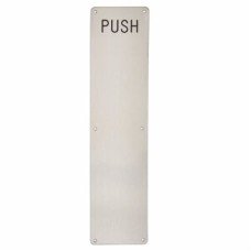 Exel Stainless Steel Finger Plate - Push - 500 x 125 x 1.5mm - Satin