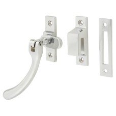 Hampstead Bulb End Mortice & Hook Plate Casement Window Fastener - Reversible - Polished Chrome
