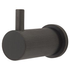 Alexander & Wilks Brunel Diamond Reeded Single Coat Hook - 48 x 25mm - PVD Dark Bronze Alexander & Wilks Brunel Diamond Reeded Single Coat Hook - 48 x 25mm - PVD Dark Bronze