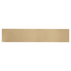 Hampstead Solid Brass Kick Plate - 762 x 150 x 1.2mm - 8 Screw Holes - Satin