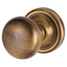 Heritage Brass by M Marcus Hampstead Mortice Door Knob - 62mm Rose Diameter - Antique Brass