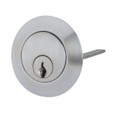 Contract Nightlatch Replacement Rim Cylinder - Satin Chrome Case/Cylinder