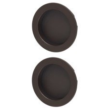 Heritage Brass by M Marcus Round Flush Pull Handles - Matt Bronze