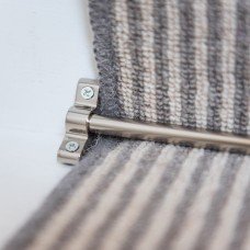 Exel Stair Rod with Plain Finials - 900mm Length - Polished Nickel