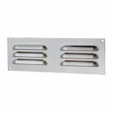 Exel Hooded Louvre Vent - 229 x 76mm - 2470mm² Free Air Flow - Polished Stainless Steel