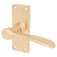 Hampstead Satin Brass Latch Door - Short Plate - Buckingham Range - 100 x 41mm Hampstead Satin Brass Latch Door - Short Plate - Buckingham Range - 100 x 41mm