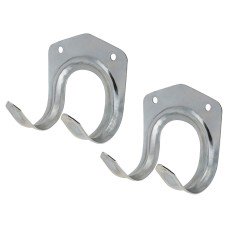 Metal Garage and Shed Double Storage Hook - 45mm Depth - Galvanised - Pack of 2 Metal Garage and Shed Double Storage Hook - 45mm Depth - Galvanised - Pack of 2