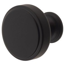 Crofts & Assinder Calgary Round Cabinet Knob - 40mm Diameter - Matt Black