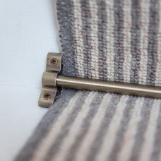 Exel Stair Rod with Plain Finials - 900mm Length - Antique Brass