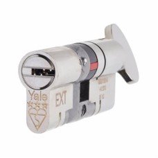 Yale 3 Star Anti-Snap Platinum 70mm Euro Thumbturn Cylinder - 35mm Turn + 35mm - Polished Nickel