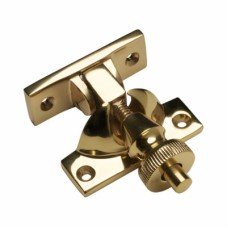 Exel Brighton Screw Pattern Sash Window Fastener - 58 x 22mm - Polished Brass