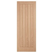 LPD Belize 5 Panel Unfinished Solid Internal FD30 Fire Door - 2040 x 826 x 44mm - Oak 