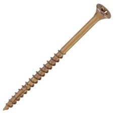 Reisser Cutter Pozi Countersunk Wood Screws - 6.0 x 130mm - Yellow Zinc - Pack of 100