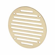 Hampstead Circular Slotted Vent - 127mm - 4145mm² Free Air Flow - Polished Brass