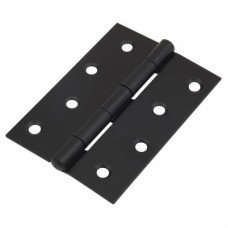Butt Door Hinge - 102 x 72 x 2mm - Black Epoxy Coated - Pair