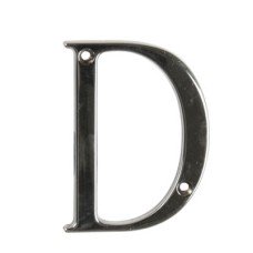 76mm Screw Fix Door Letter - D - Bright Bronze