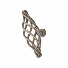 Olde Forge Cage Oval Cabinet Knob - 51 x 20mm - Polished Steel