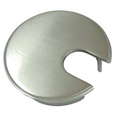 Exel Round Cable Tidy Grommet - 62mm Hole Size - Satin Nickel