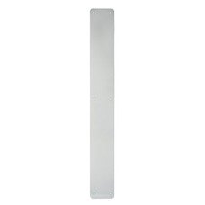 Exel Aluminium Plain Finger Plate - 600 x 75 x 1.5mm - Satin Anodised