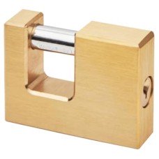 Solid Brass Shutter Lock - 60mm Body - 15 x 20mm Shackle - Keyed to Differ