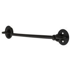 Exel Cabin Hook & Eye - 200mm Length - Antique Black Iron