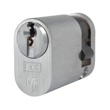 Eurospec 10 Pin 42mm Oval Single Cylinder - 32 + 10mm - Satin Chrome - Keyed to Differ