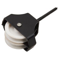 Line Pulley - Double Screw - 52 x 31mm - Black