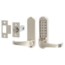 Codelocks CL515 Push Button Code Lock and Latch - Code Free Option - Stainless Steel