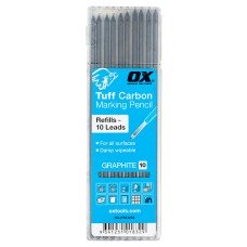 OX Pro Tuff Carbon Pencil Lead Replacements - Graphite - Pack of 10