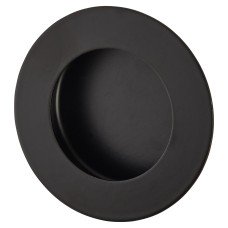 Exel Circular Flush Cabinet Pull Handle - 65mm Diameter - Matt Black
