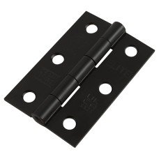 Exel Steel Grade 7 Butt Fire Door Hinge - 75 x 50 x 2mm - Matt Black - Pair