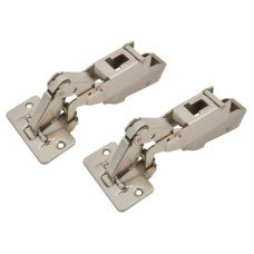 Blum CLIP Top Wide Angle Cabinet Hinge - 170° - Un-Sprung - Half Overlay - Zinc Plated - Pair