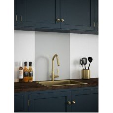 Self Adhesive Glass Kitchen Splashback - 750 x 600mm - Platinum