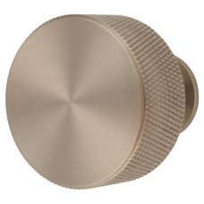 Carlisle Brass Knurled Radio Round Cabinet Knob - 35mm Diameter - Satin Nickel
